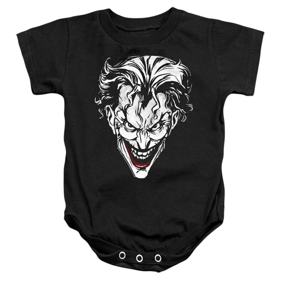 Batman Joker Red On Black Unisex Infant Snap Suit for Baby (18 Months) Black
