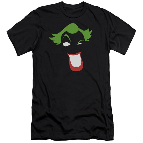 Batman Joker Simplified Premium Canvas T-Shirt Adult Slim Fit 30/1 Black