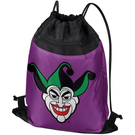 Batman Joker Symbol Drawstring Backpack Sports Bag Sackpack 17" x 13", Perfect for Gym, Yoga or Practice