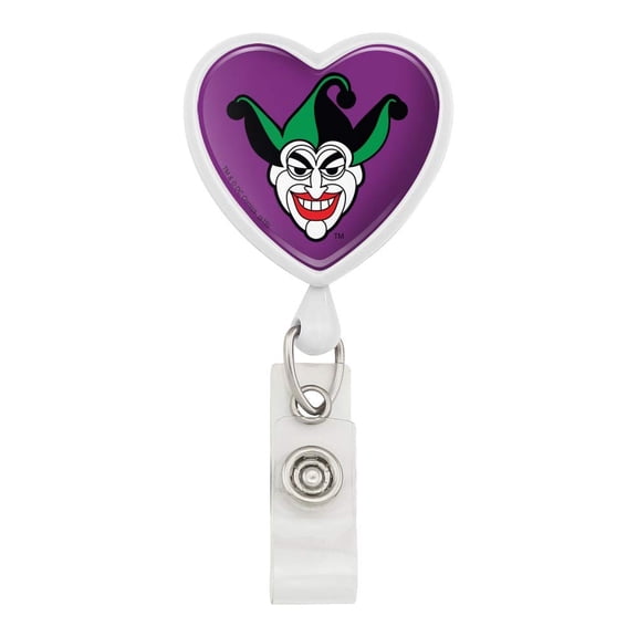 Batman Joker Symbol Heart Lanyard Retractable Reel Badge ID Card Holder