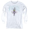 thumbnail image 1 of Batman Joker Varsity On White Kids Long Sleeve T Shirt (Medium) for Youth Boys and Girls, White, 1 of 4