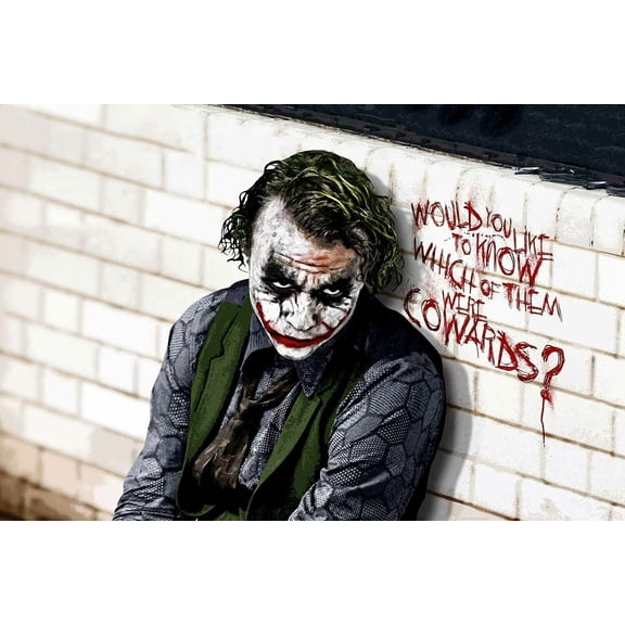 Batman Joker - Which Were Cowards - Canvas OR Print Wall Art