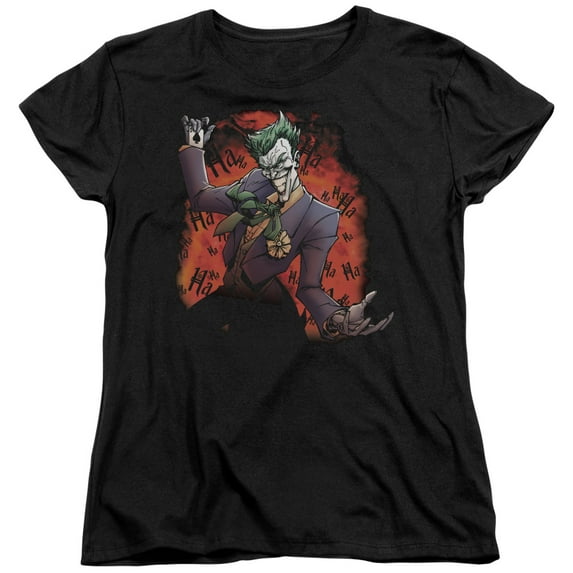 Batman Jokers Ave S/S Women's T-Shirt Black