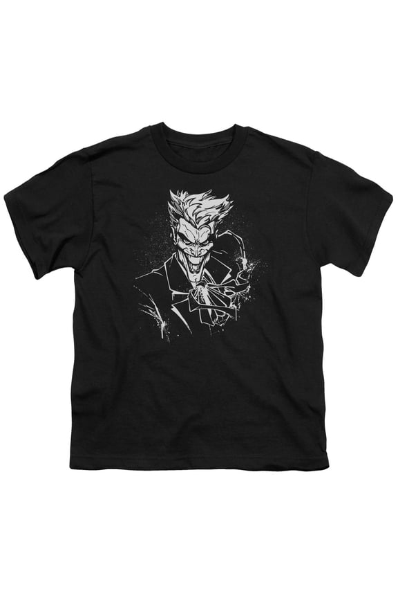 Batman - Jokers Splatter Smile - Youth Short Sleeve Shirt - Small