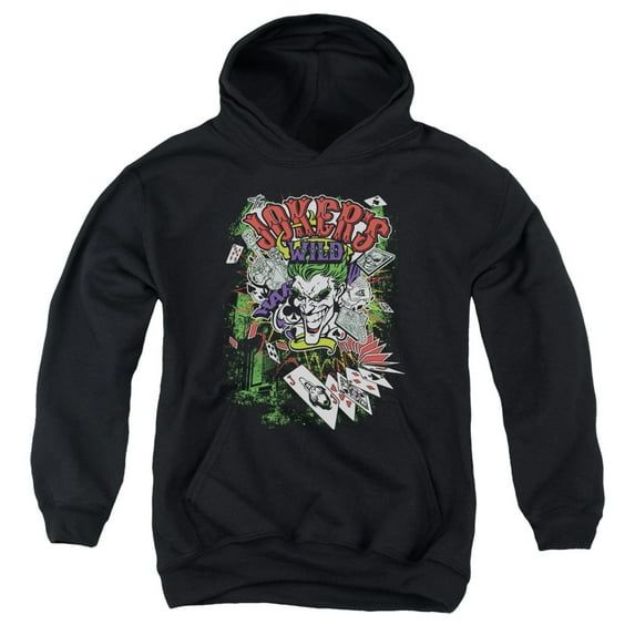 Batman - Jokers Wild - Youth Hooded Sweatshirt - Medium