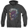 thumbnail image 1 of Batman Just Face Adult Heather Hoodie Sweatshirt Black, 1 of 1
