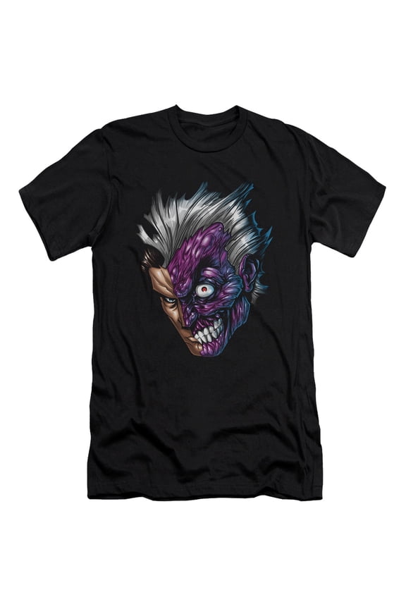 Batman Just Face S/S Adult 30/1 T-Shirt Black