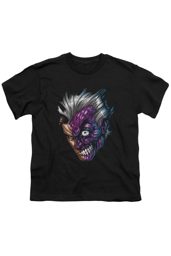 Batman - Just Face - Youth Short Sleeve Shirt - Large