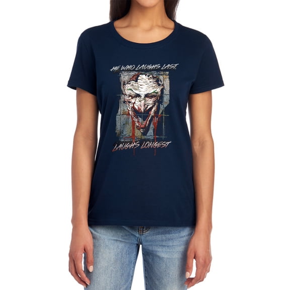 Batman Just for Laughs Women's T Shirt, Navy, Medium