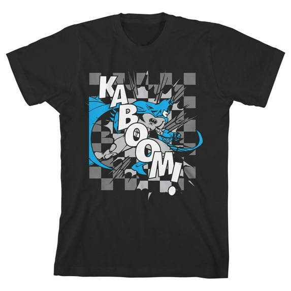 Batman Kaboom Boy's Black T-shirt-M