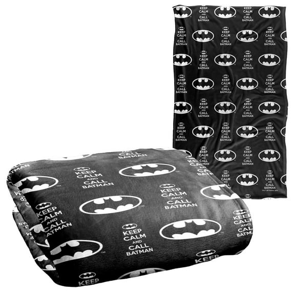 Batman Keep Calm And Call Pattern Silky Touch Super Soft Throw Blanket 36" x 58"