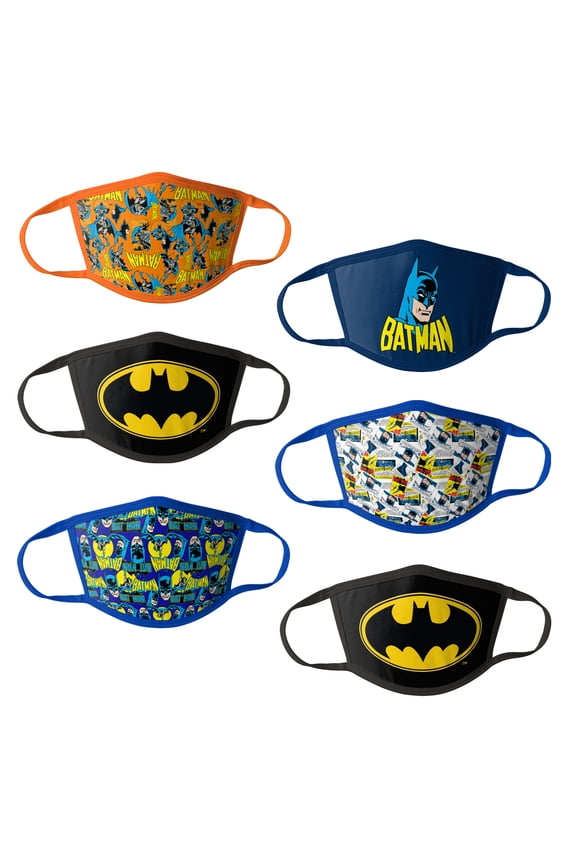 Batman Kids Face Masks - 6PK
