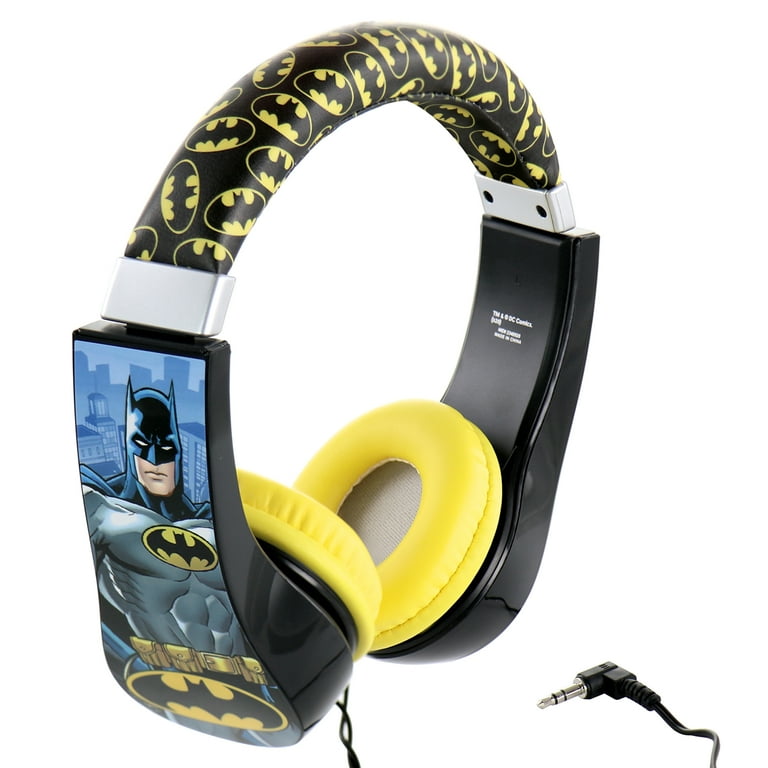 Sakar Batman Kids Cushioned Headphones, Volume Limiter, 3.5