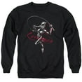 thumbnail image 1 of Batman Kitten With A Whip Adult Crewneck Sweatshirt Black, 1 of 1