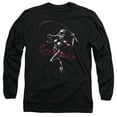 thumbnail image 1 of Batman Kitten With A Whip Long Sleeve T-Shirt Adult 18/1 Black, 1 of 1