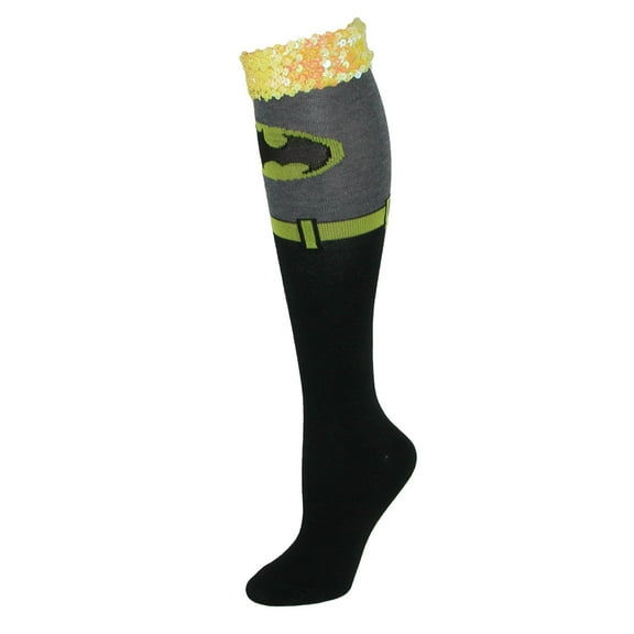 Batman Knee High Sequin Women's Socks