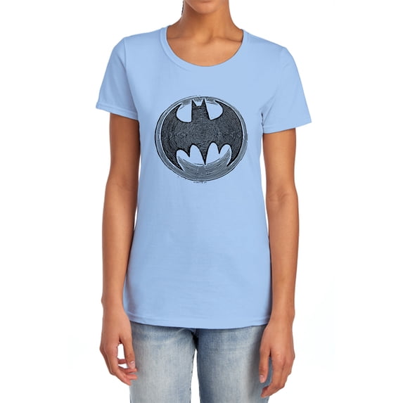 Batman Knight Knockout Women's T Shirt, Light Blue, X-Large