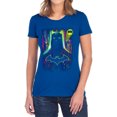 thumbnail image 1 of Batman Knight Lights Women's T Shirt, Royal, 2X-Large, 1 of 6