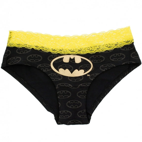 Batman Lace Trim Women's Hipster Underwear-XLarge
