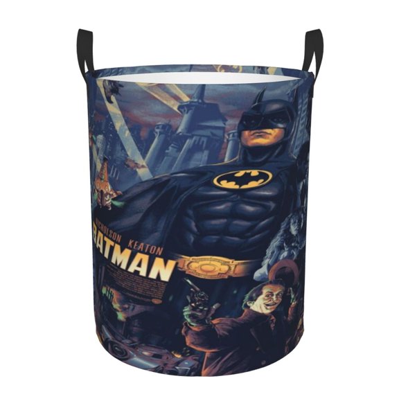 Batman Large Laundry Basket With Handle, Collapsible Laundry Hamper, Dirty Clothes Storage Basket For Living Room, Bathroom, Bedroom, College Dorm