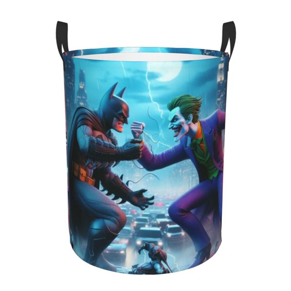 Batman Large Laundry Basket With Handle, Collapsible Laundry Hamper, Dirty Clothes Storage Basket For Living Room, Bathroom, Bedroom, College Dorm