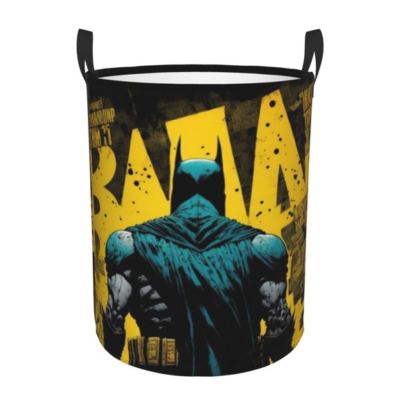 Batman Large Laundry Basket With Handle, Collapsible Laundry Hamper, Dirty Clothes Storage Basket For Living Room, Bathroom, Bedroom, College Dorm