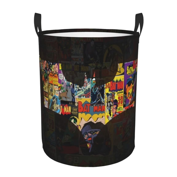 Batman Large Laundry Basket With Handle, Collapsible Laundry Hamper, Dirty Clothes Storage Basket For Living Room, Bathroom, Bedroom, College Dorm