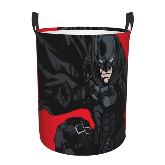 Batman Large Laundry Basket With Handle, Collapsible Laundry Hamper, Dirty Clothes Storage Basket For Living Room, Bathroom, Bedroom, College Dorm