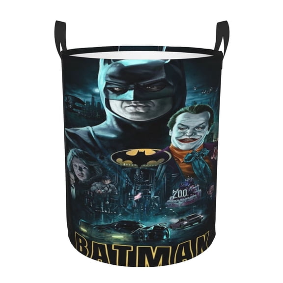 Batman Large Laundry Basket With Handle, Collapsible Laundry Hamper, Dirty Clothes Storage Basket For Living Room, Bathroom, Bedroom, College Dorm