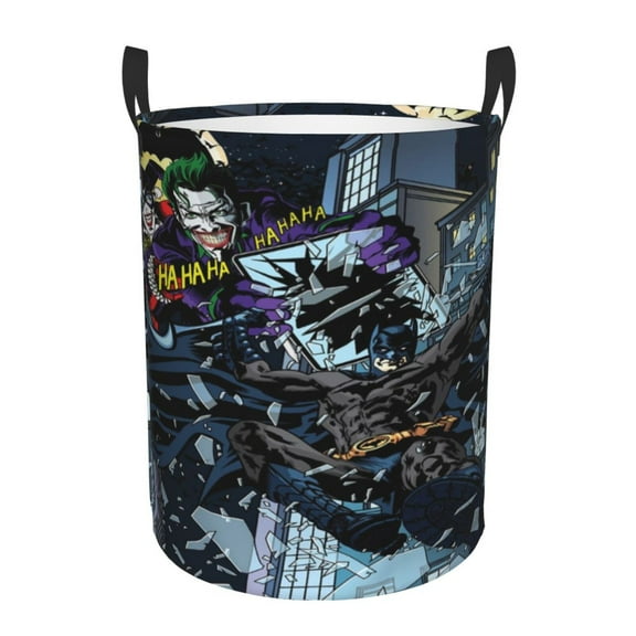Batman Large Laundry Basket With Handle, Collapsible Laundry Hamper, Dirty Clothes Storage Basket For Living Room, Bathroom, Bedroom, College Dorm