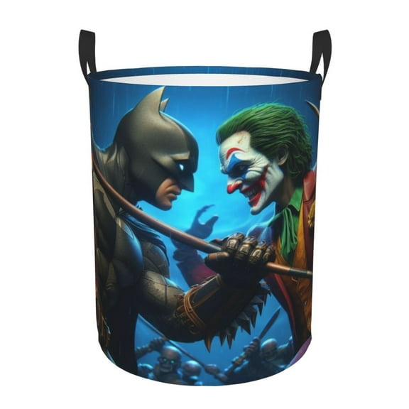 Batman Large Laundry Basket With Handle, Collapsible Laundry Hamper, Dirty Clothes Storage Basket For Living Room, Bathroom, Bedroom, College Dorm