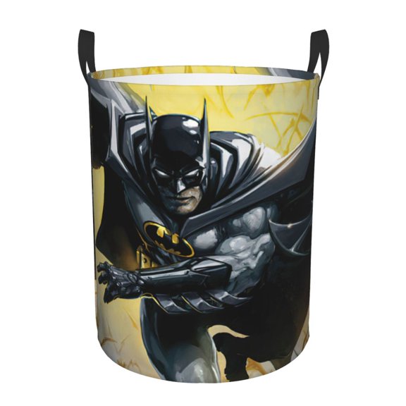 Batman Large Laundry Basket With Handle, Collapsible Laundry Hamper, Dirty Clothes Storage Basket For Living Room, Bathroom, Bedroom, College Dorm