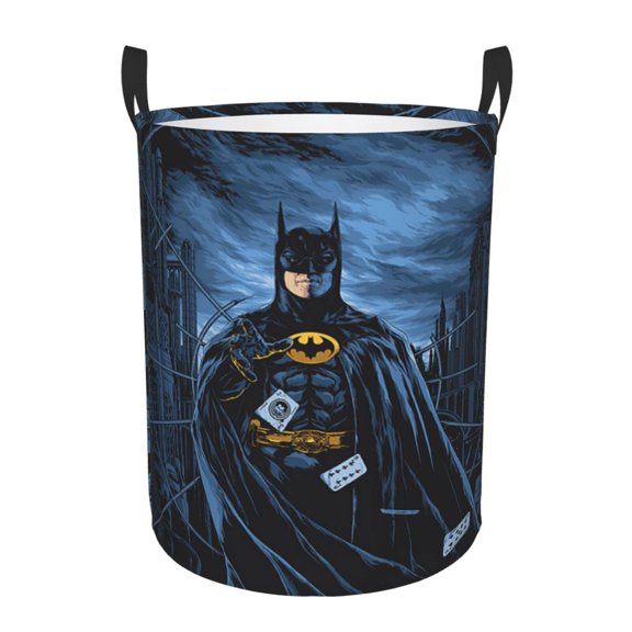 Batman Large Laundry Basket With Handle, Collapsible Laundry Hamper, Dirty Clothes Storage Basket For Living Room, Bathroom, Bedroom, College Dorm