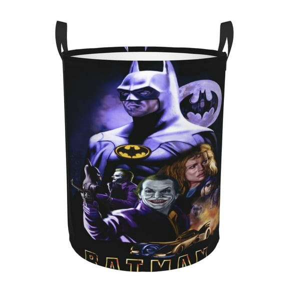 Batman Large Laundry Basket With Handle, Collapsible Laundry Hamper, Dirty Clothes Storage Basket For Living Room, Bathroom, Bedroom, College Dorm