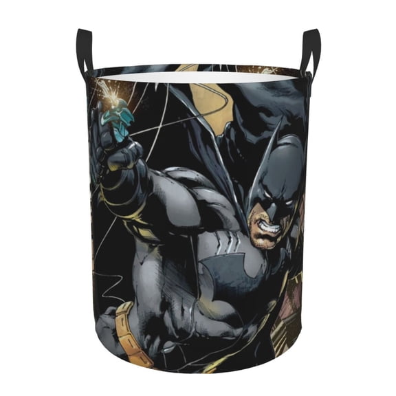 Batman Large Laundry Basket With Handle, Collapsible Laundry Hamper, Dirty Clothes Storage Basket For Living Room, Bathroom, Bedroom, College Dorm