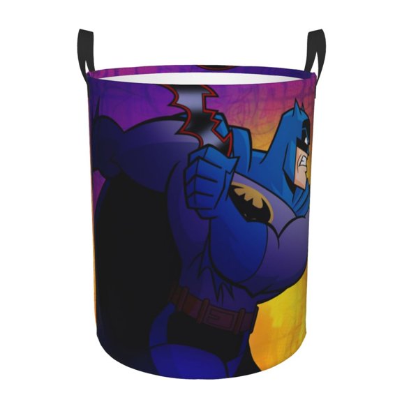 Batman Large Laundry Basket With Handle, Collapsible Laundry Hamper, Dirty Clothes Storage Basket For Living Room, Bathroom, Bedroom, College Dorm
