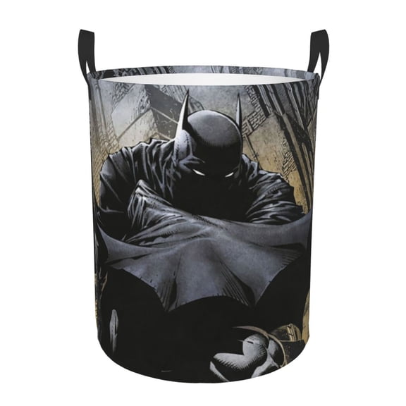 Batman Large Laundry Basket With Handle, Collapsible Laundry Hamper, Dirty Clothes Storage Basket For Living Room, Bathroom, Bedroom, College Dorm