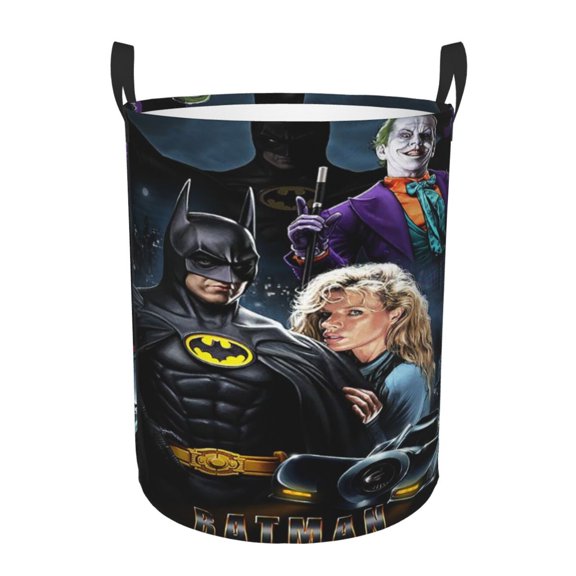 Batman Large Laundry Basket With Handle, Collapsible Laundry Hamper, Dirty Clothes Storage Basket For Living Room, Bathroom, Bedroom, College Dorm