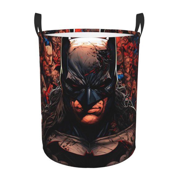 Batman Large Laundry Basket With Handle, Collapsible Laundry Hamper, Dirty Clothes Storage Basket For Living Room, Bathroom, Bedroom, College Dorm