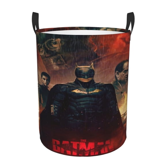 Batman Large Laundry Basket With Handle, Collapsible Laundry Hamper, Dirty Clothes Storage Basket For Living Room, Bathroom, Bedroom, College Dorm