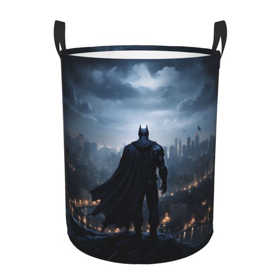 Batman Large Laundry Basket With Handle, Collapsible Laundry Hamper, Dirty Clothes Storage Basket For Living Room, Bathroom, Bedroom, College Dorm