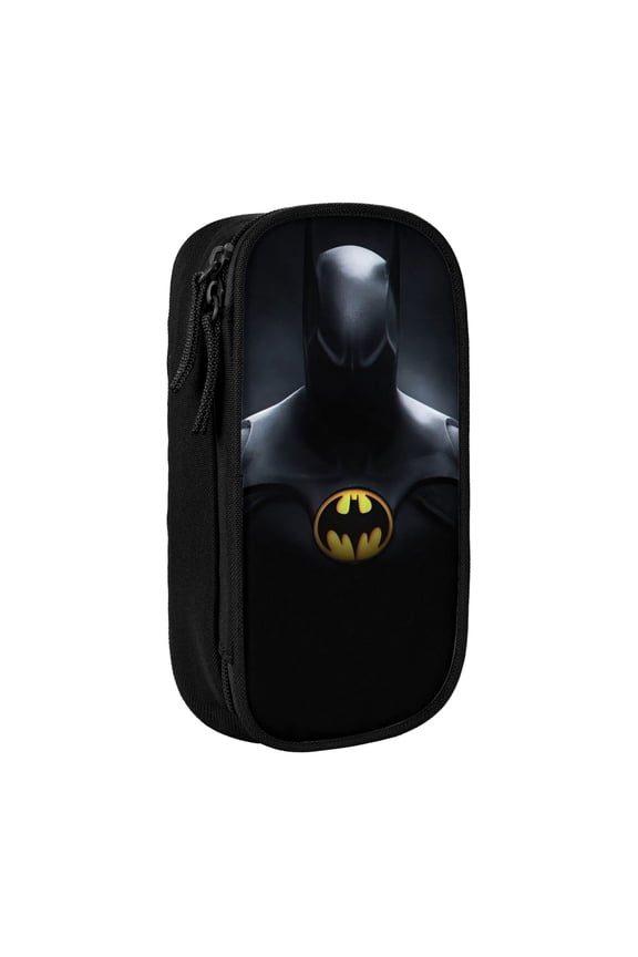 Batman Large Pencil Case, Durable Pencil Pouch with Big Capacity, Minimalist Portable Stationery Bag, Aesthetic Zipper Pencil Box