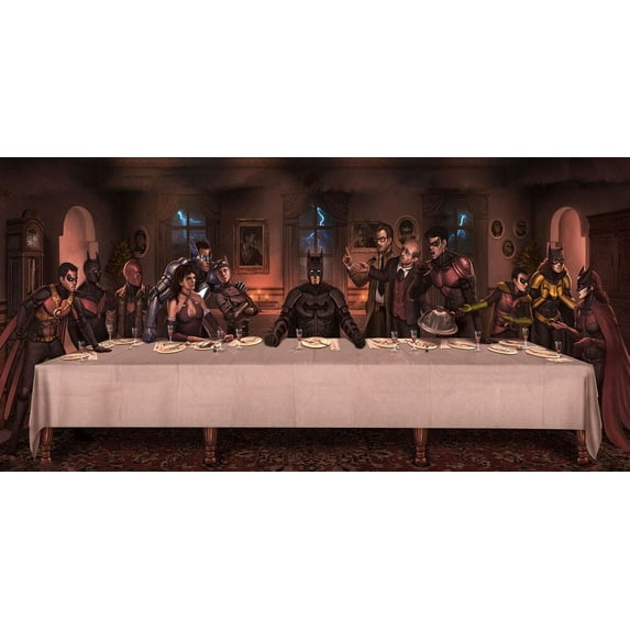 Batman Last Supper - CANVAS OR PRINT WALL ART
