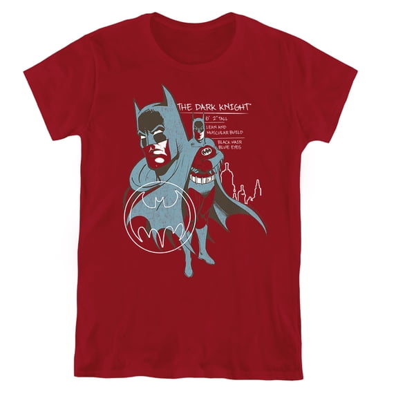 Batman Lean and Muscular Women's T Shirt, Cardinal, X-Large