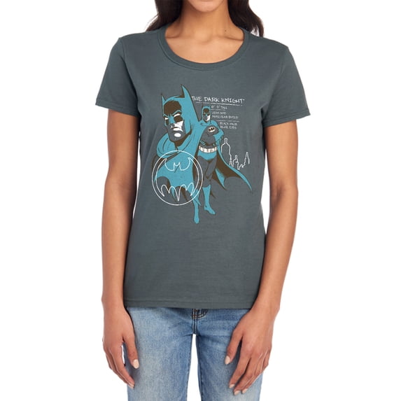Batman Lean and Muscular Women's T Shirt, Charcoal, 2X-Large