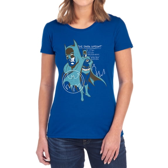 Batman Lean and Muscular Women's T Shirt, Royal, Large