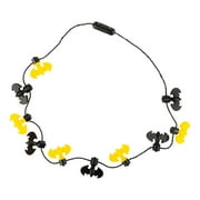 Batman Light Up Necklace, 3 Light Settings for Flashing Yellow and Black