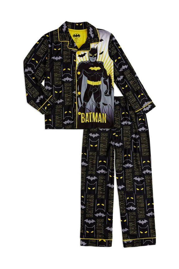 Little Boys Long Sleeve Pajamas Coat Set, 2-Piece, Sizes 4-12