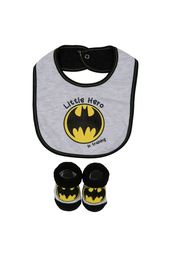 Little Hero 2-Piece Infant Bib and Booties Set