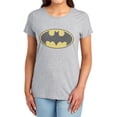 thumbnail image 1 of Batman Little Logos Women's T Shirt, Athletic Heather, 2X-Large, 1 of 6